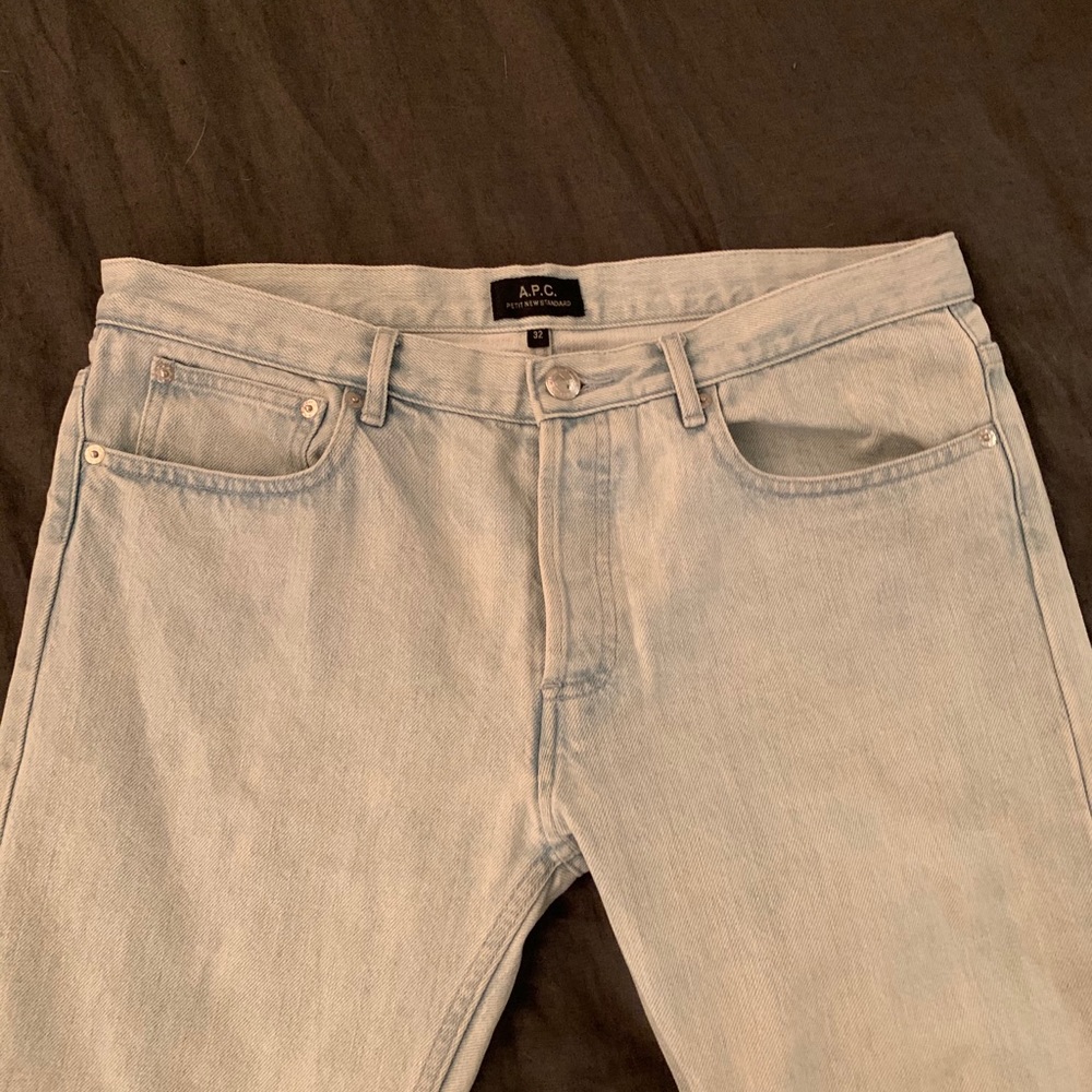 APC light wash denim